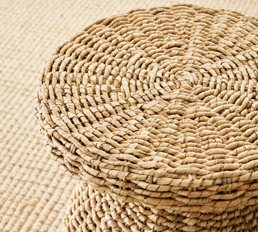 Woven Round Seagrass Side Table