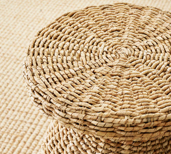 Woven Round Seagrass Side Table