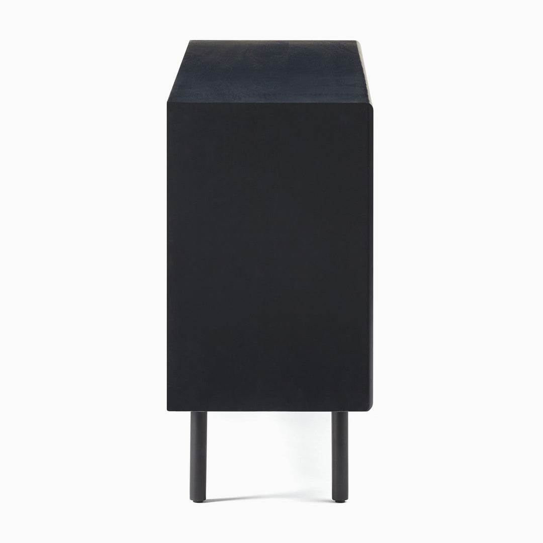 Slatted Shallow Media Console