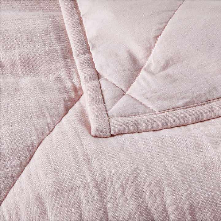 Supersoft Lilac Rose Organic Cotton Gauze Kids Quilt- Queen