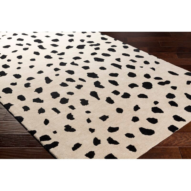 Jayson Animal Print Tufted Wool Area Rug 9'x13'
