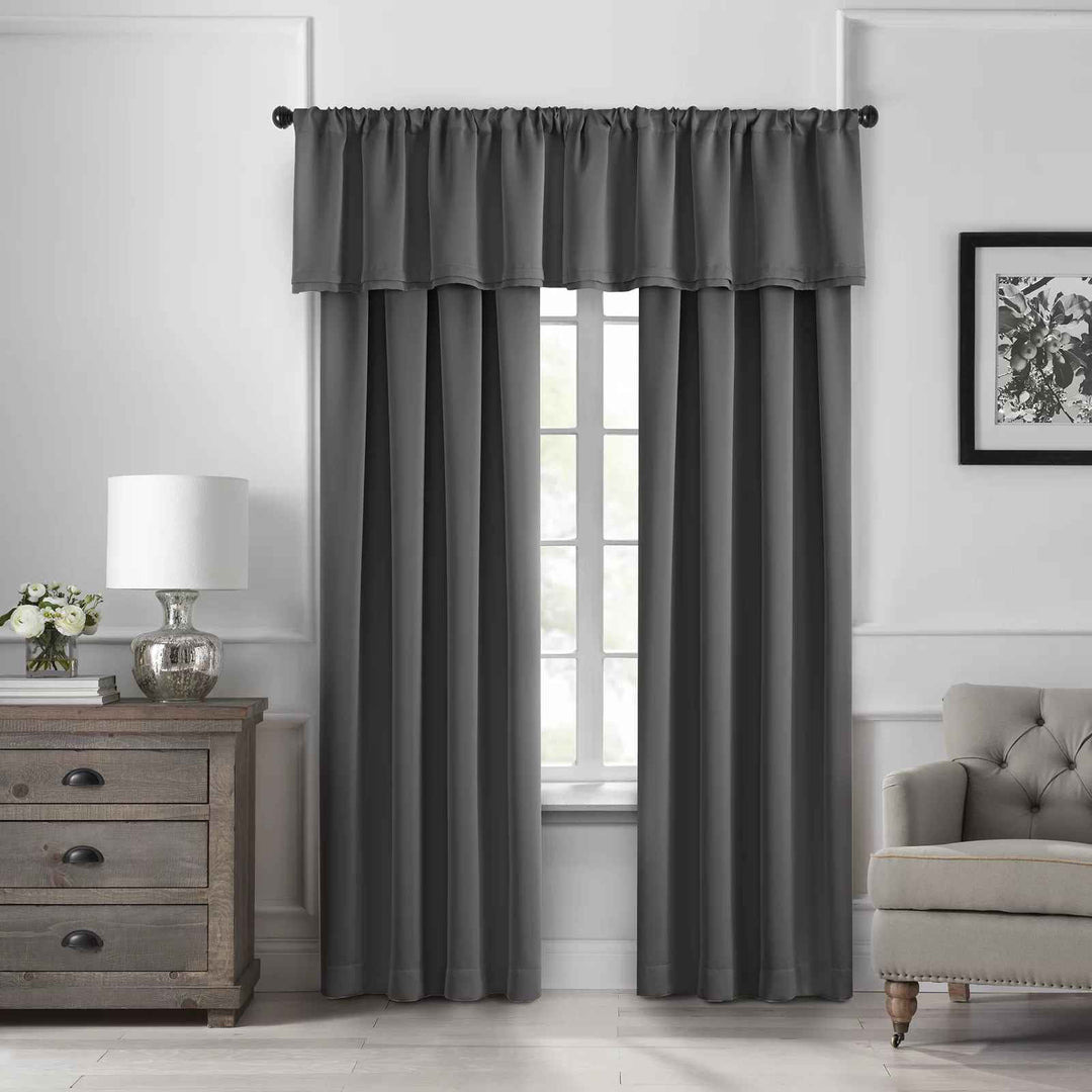 Conan Solid Color Tailored Window Valance