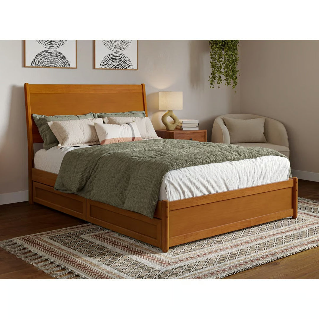 Avdesh Solid Wood Sleigh Storage Bed Full