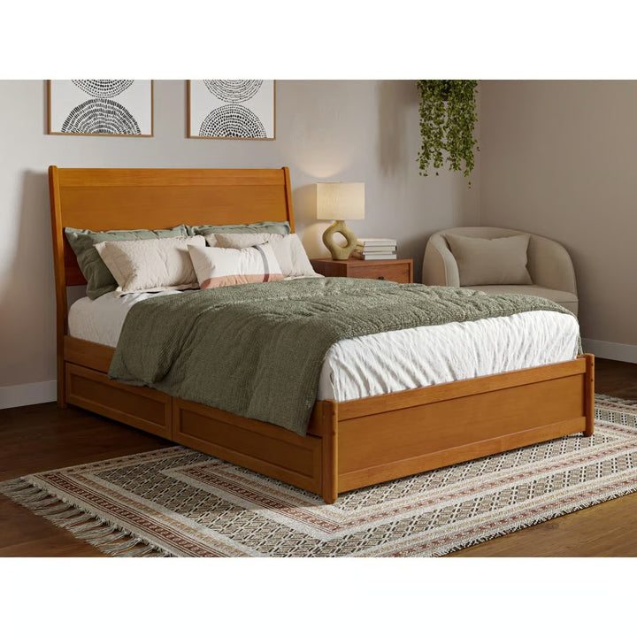 Avdesh Solid Wood Sleigh Storage Bed Full