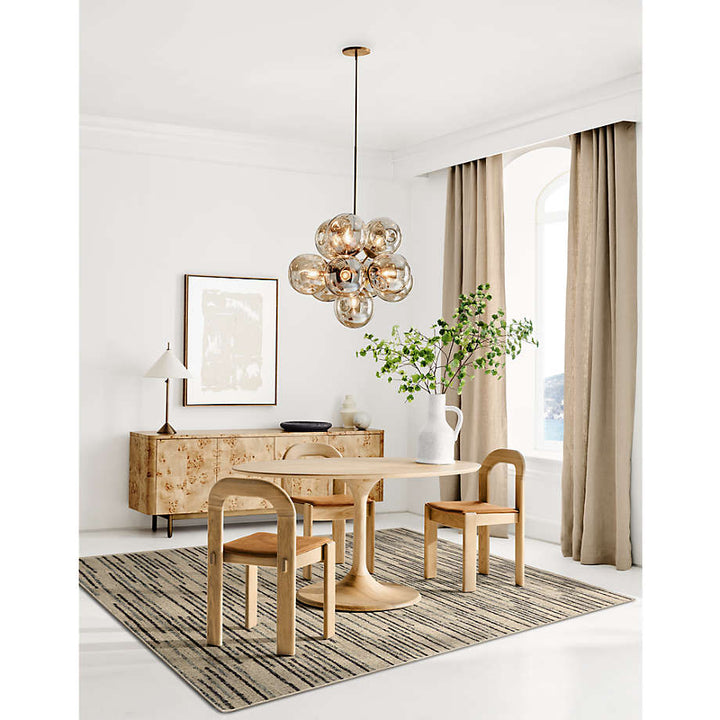 Alura Black Ceramic Decorative Centerpiece Bowl 16"