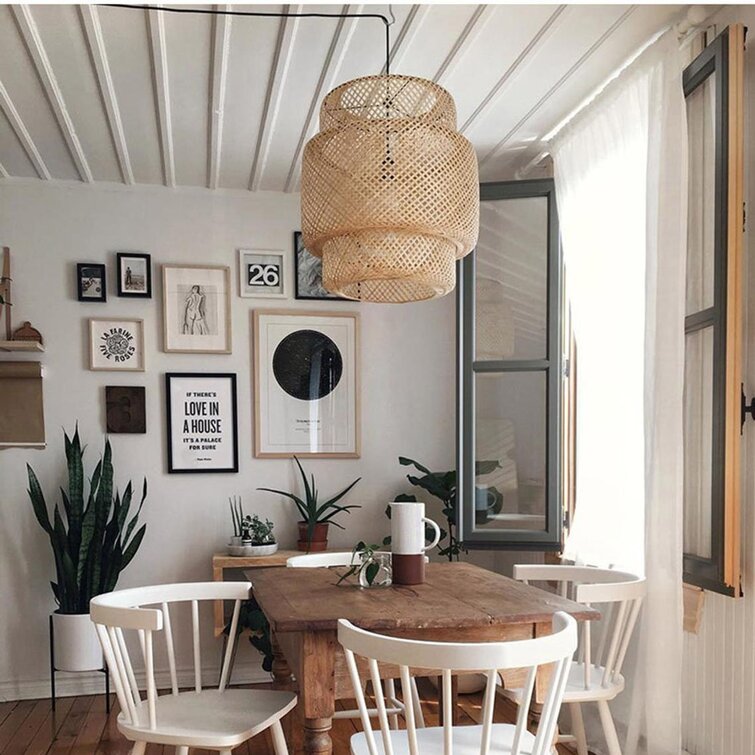 Bamboo Pendant Light Home Decor Lampshade