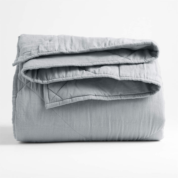 Supersoft Kids Mist Blue Gauze Cotton Quilt-Queen