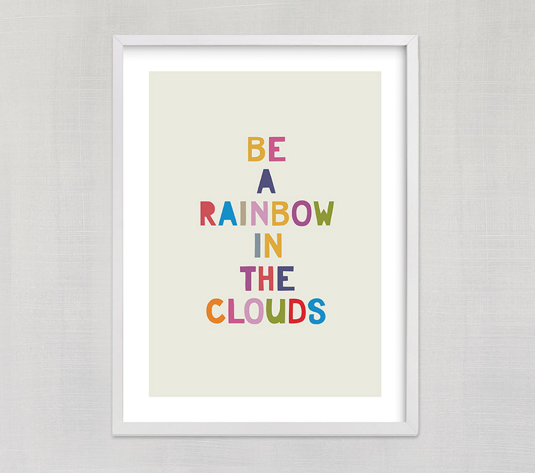 Minted Rainbow In A Cloud Wall Art By Hanna Mac with Frame-18"x24"