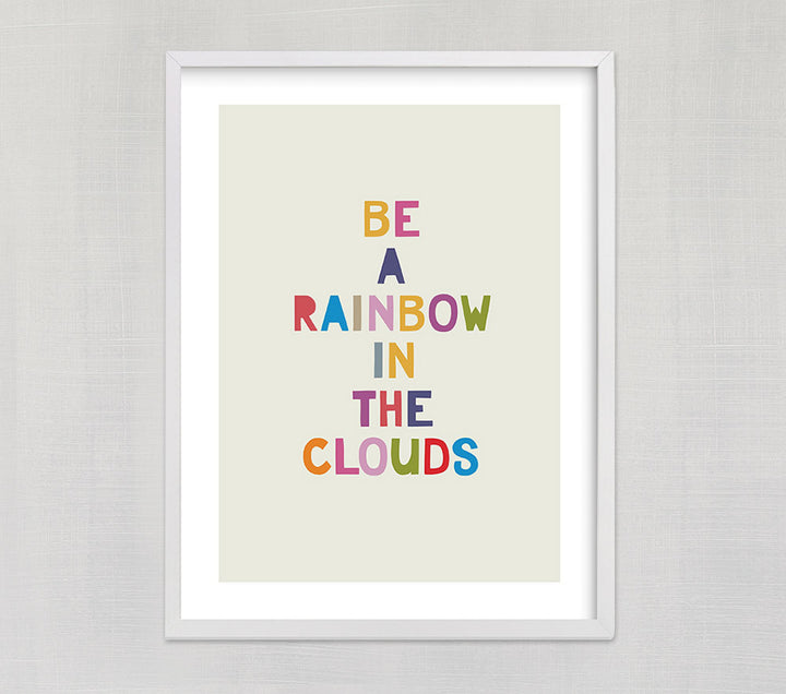 Minted Rainbow In A Cloud Wall Art By Hanna Mac with Frame-18"x24"