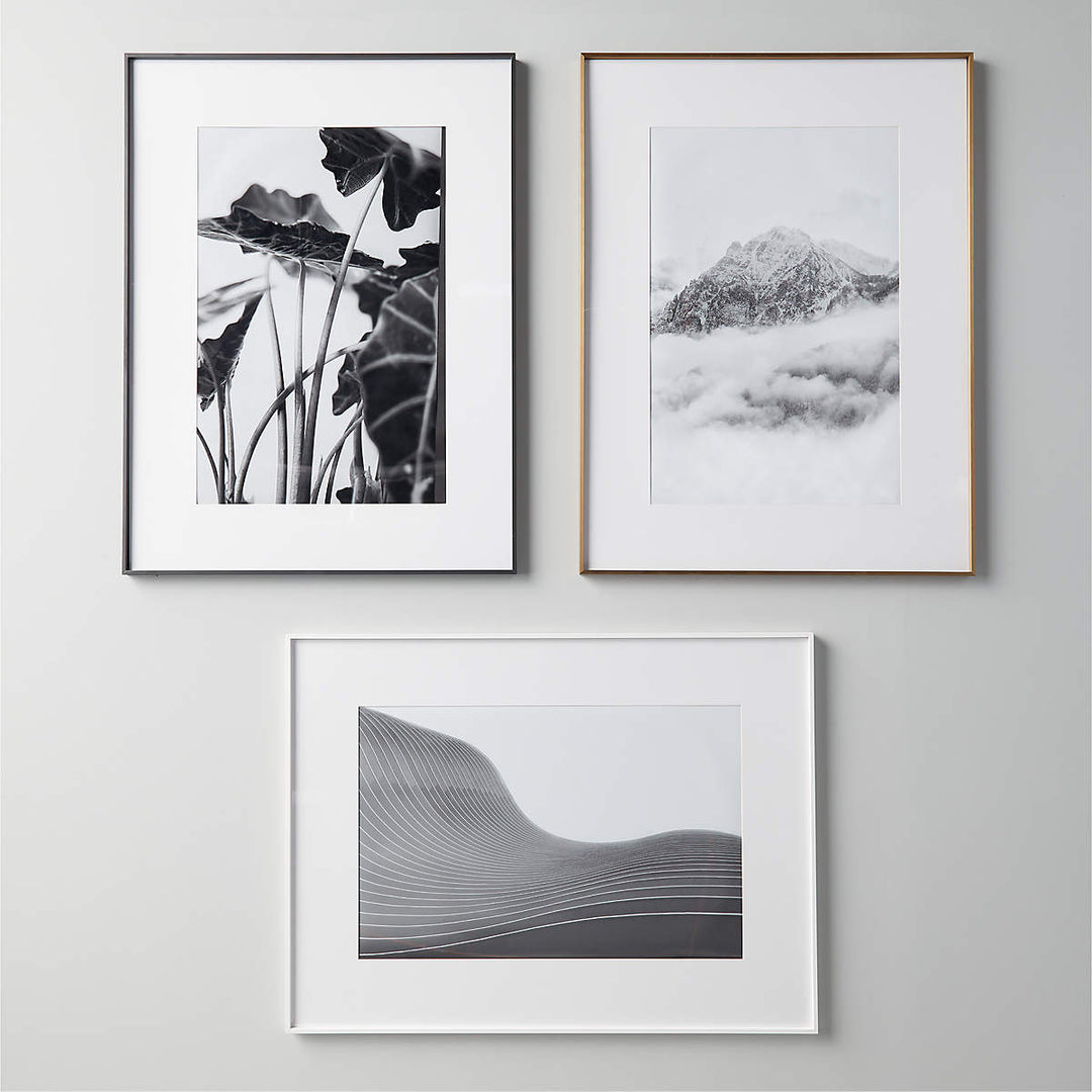 Gallery Black Picture With White Mat with frame 24"X36"