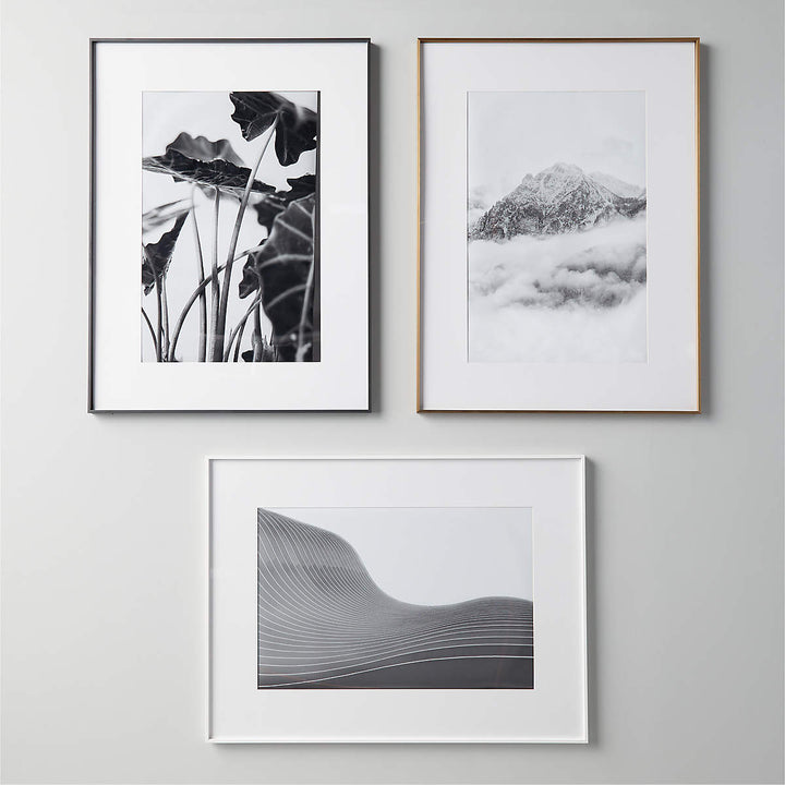 Gallery Black Picture With White Mat with frame 24"X36"