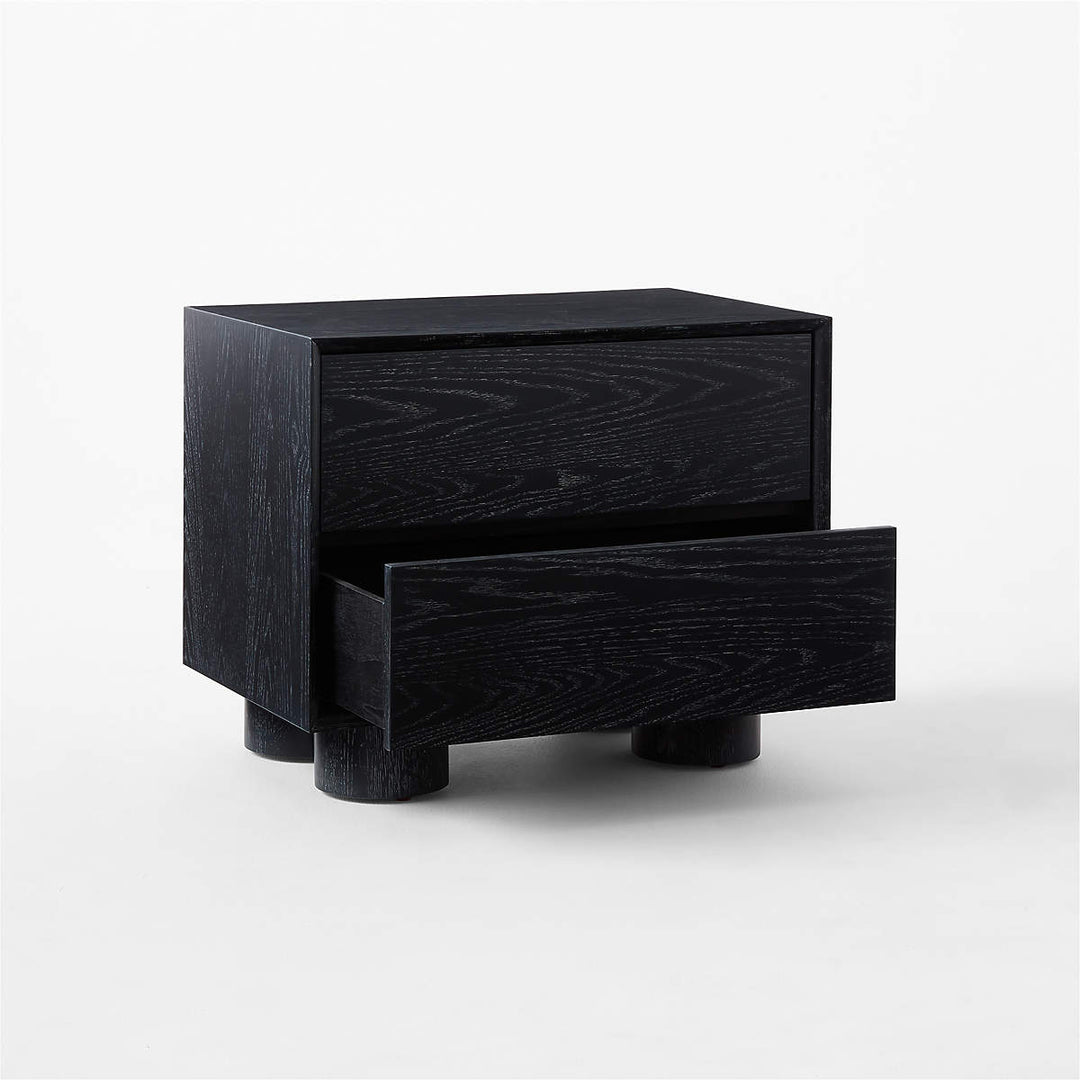 Cantar Cerused Black Oak Nightstand