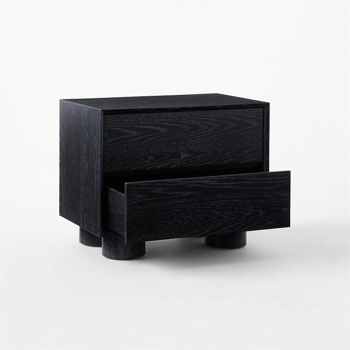 Cantar Cerused Black Oak Nightstand