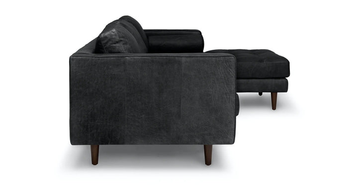 Sven Oxford Black Right Sectional Sofa