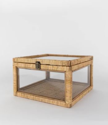 Rattan and Glass Box