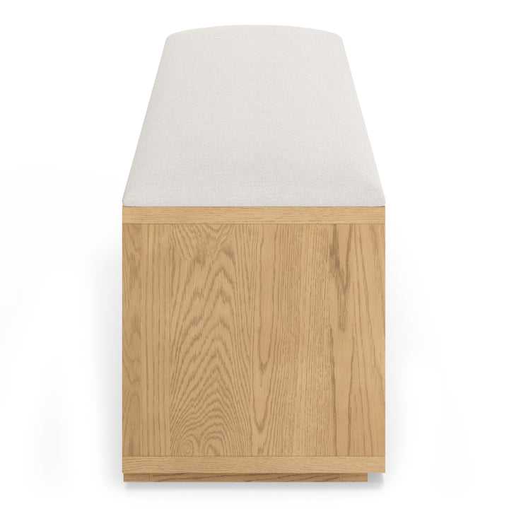 Kouva 47" Bench - Natural Oak and Santolina Gray