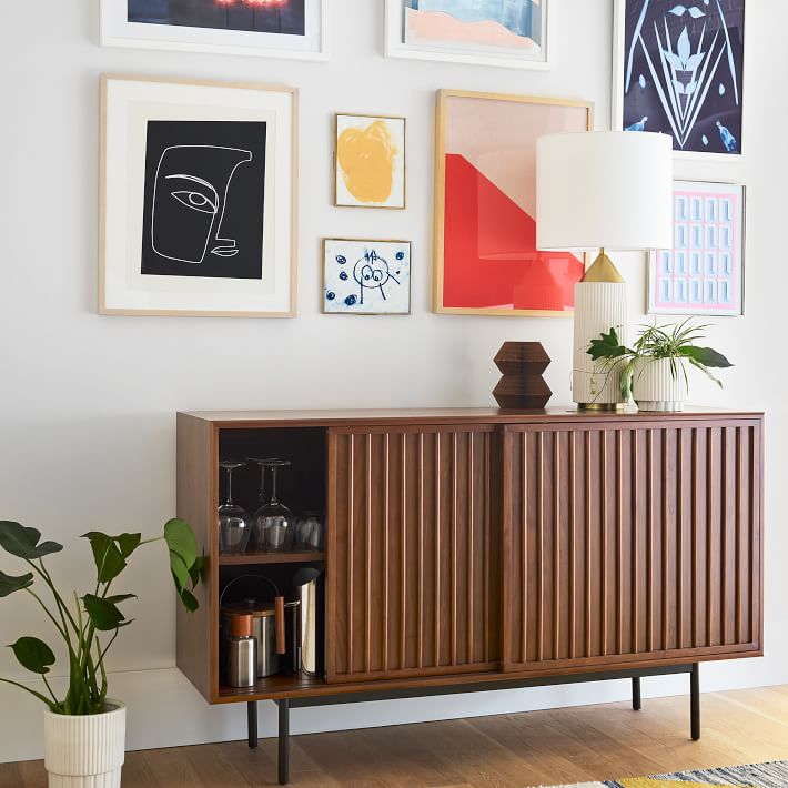 Slatted Buffet Walnut