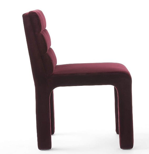 Castell Channeled Burgundy Upholstered Dining Chair