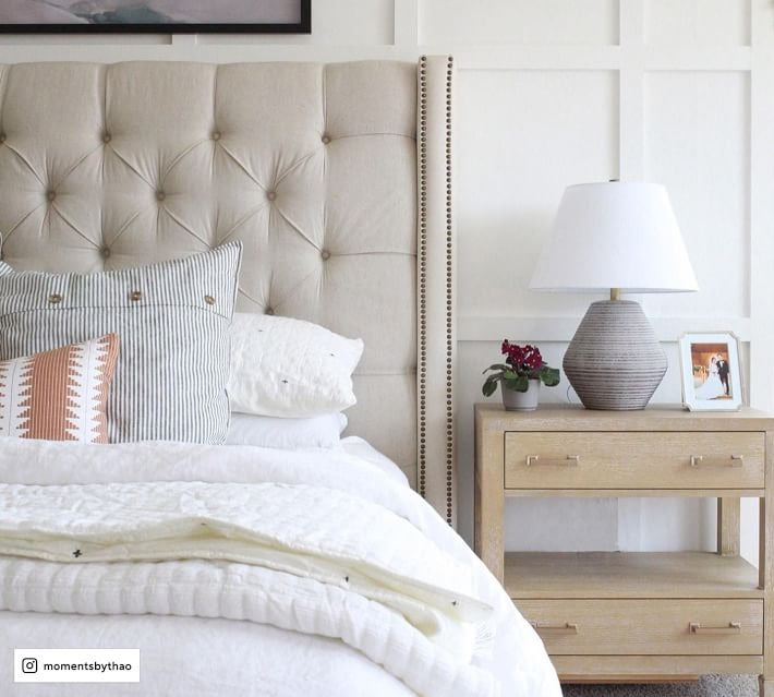 Harper Tufted Upholstered Tall Bed