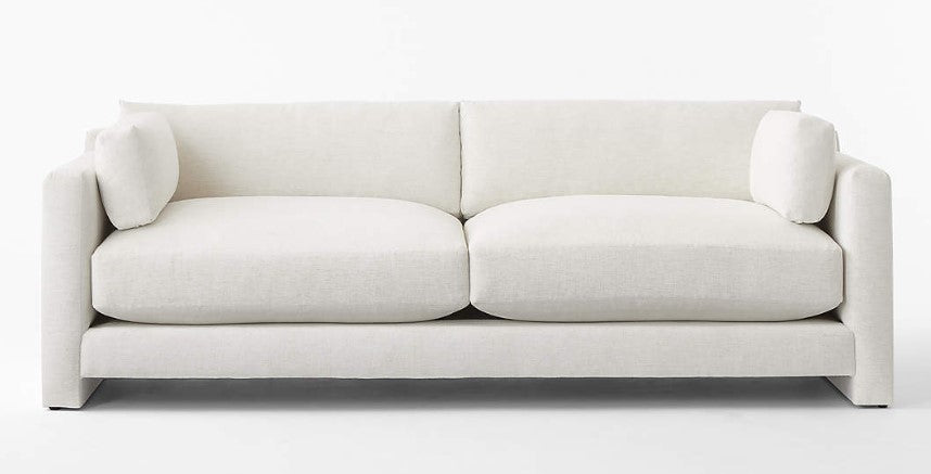 MARGUERITE 90" WHITE PERFORMANCE FABRIC SOFA