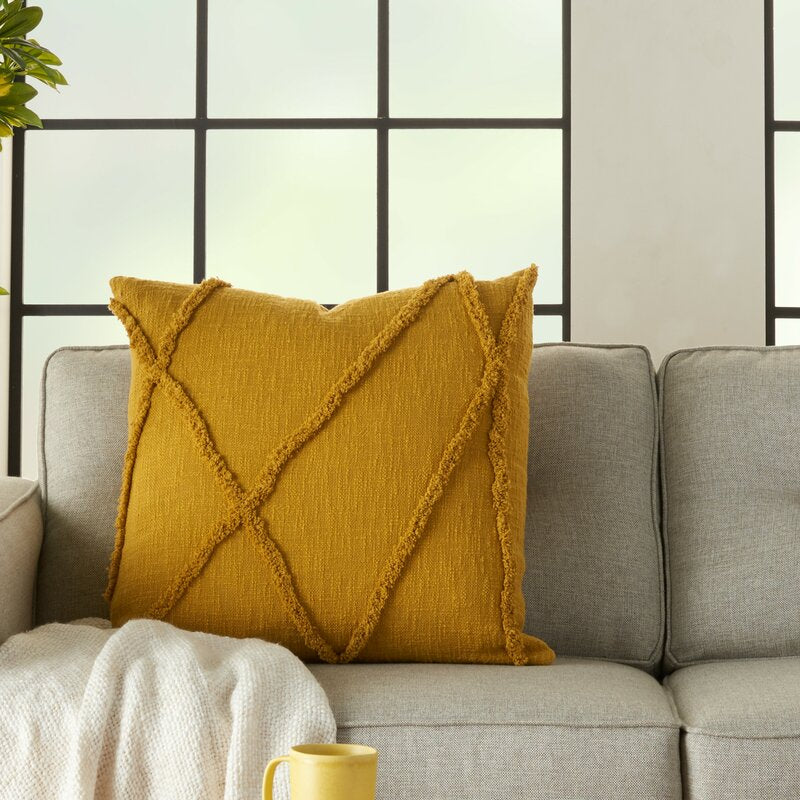 Remi Abstract Square Cotton Pillow Cover And Insert