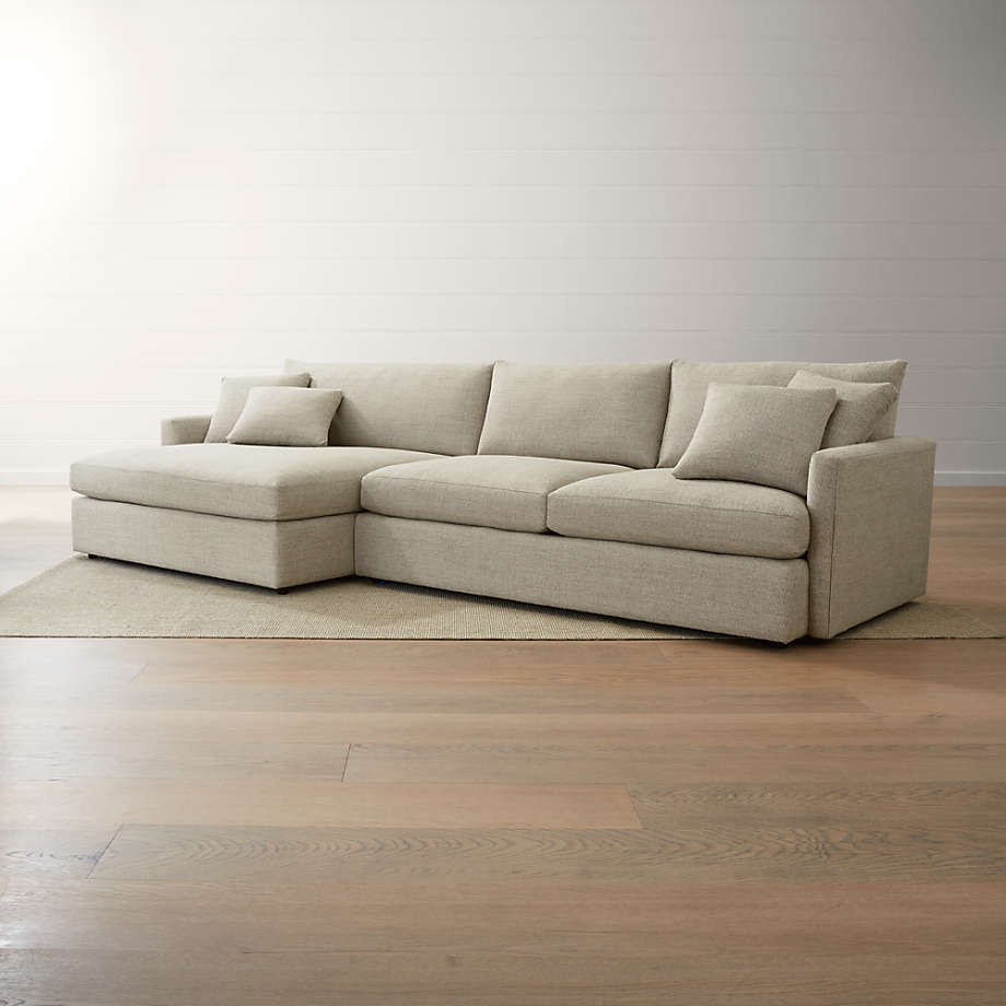 Lounge II Piece Left Arm Double Chaise Sectional Sofa