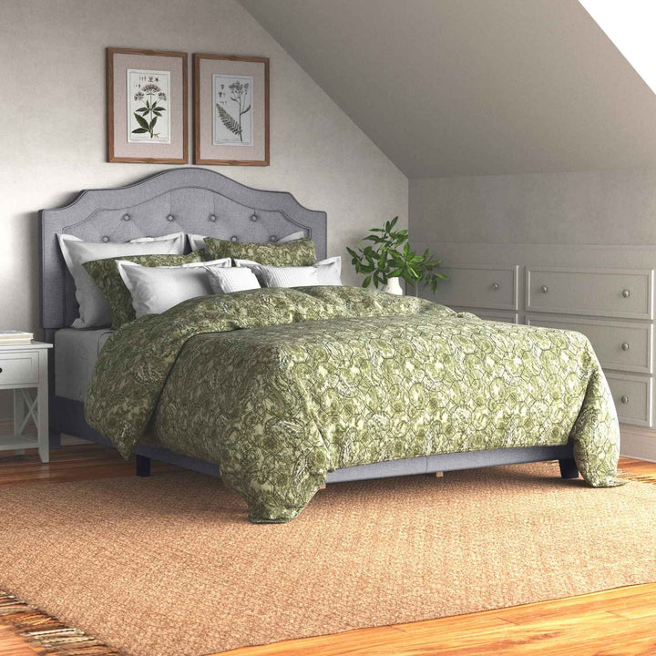 Alayah Tufted Upholstered Low Profile Standard Bed-Queen