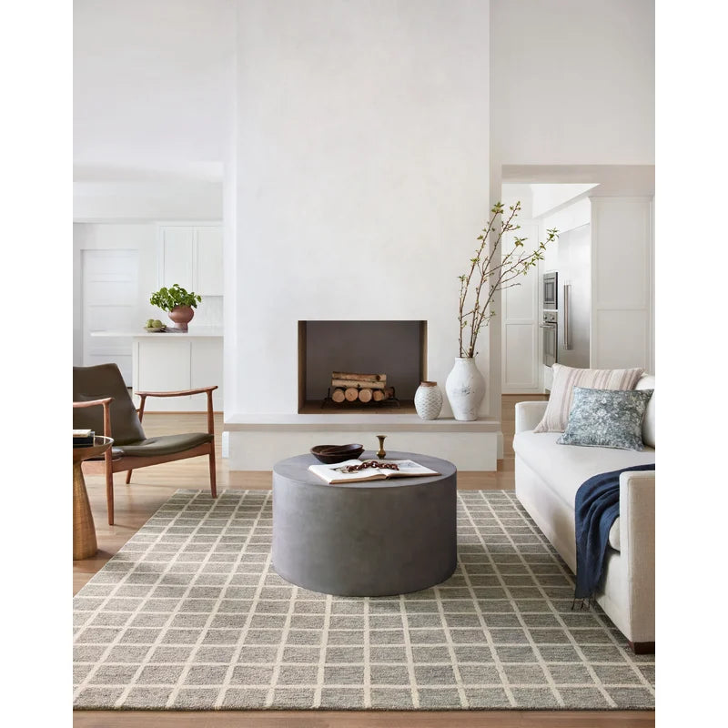 Chris Loves Julia x Loloi Polly Checkered Slate/Ivory Area Rug