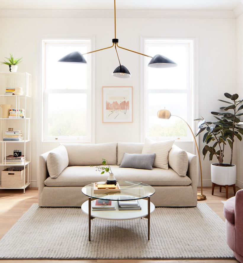 CURVILINEAR MID CENTURY CHANDELIER