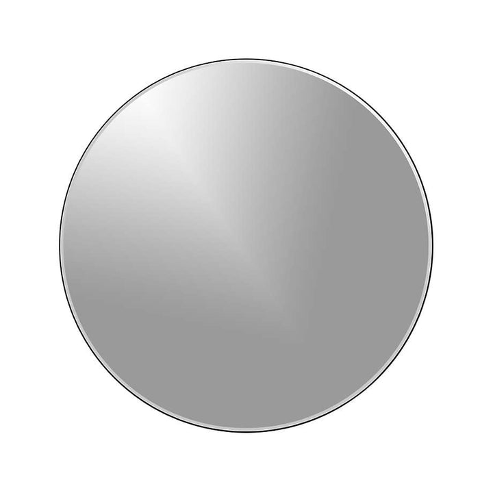 Edge Black Round Wall Mirror