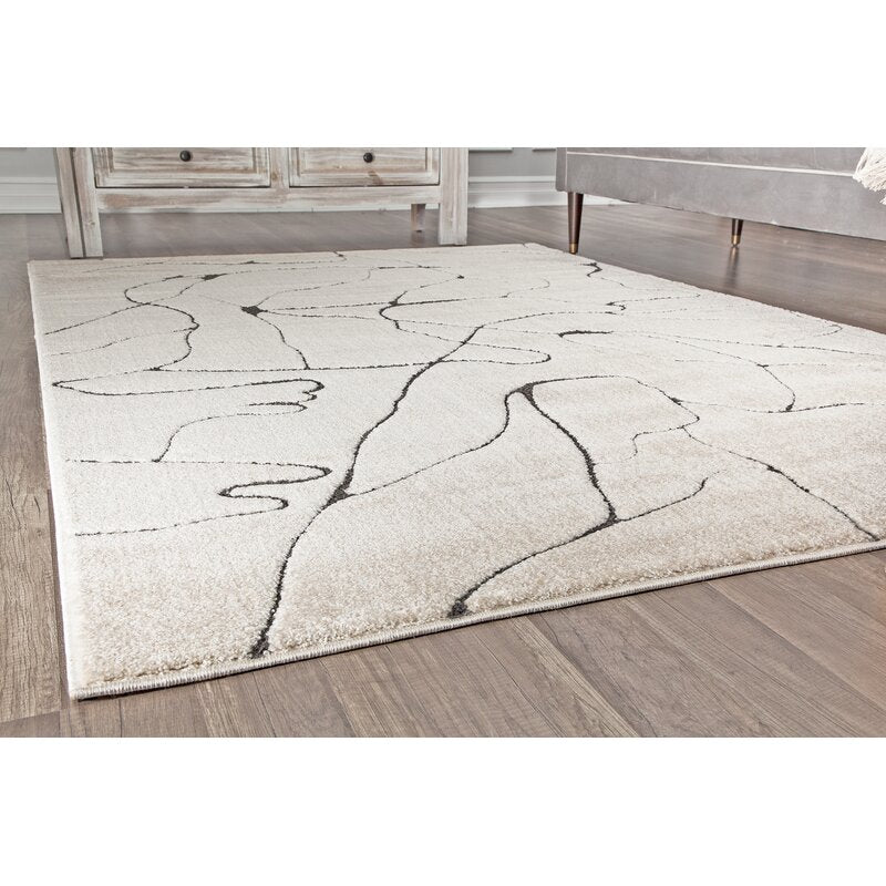 Chevron Ivory Area Rug-8'2"x10'