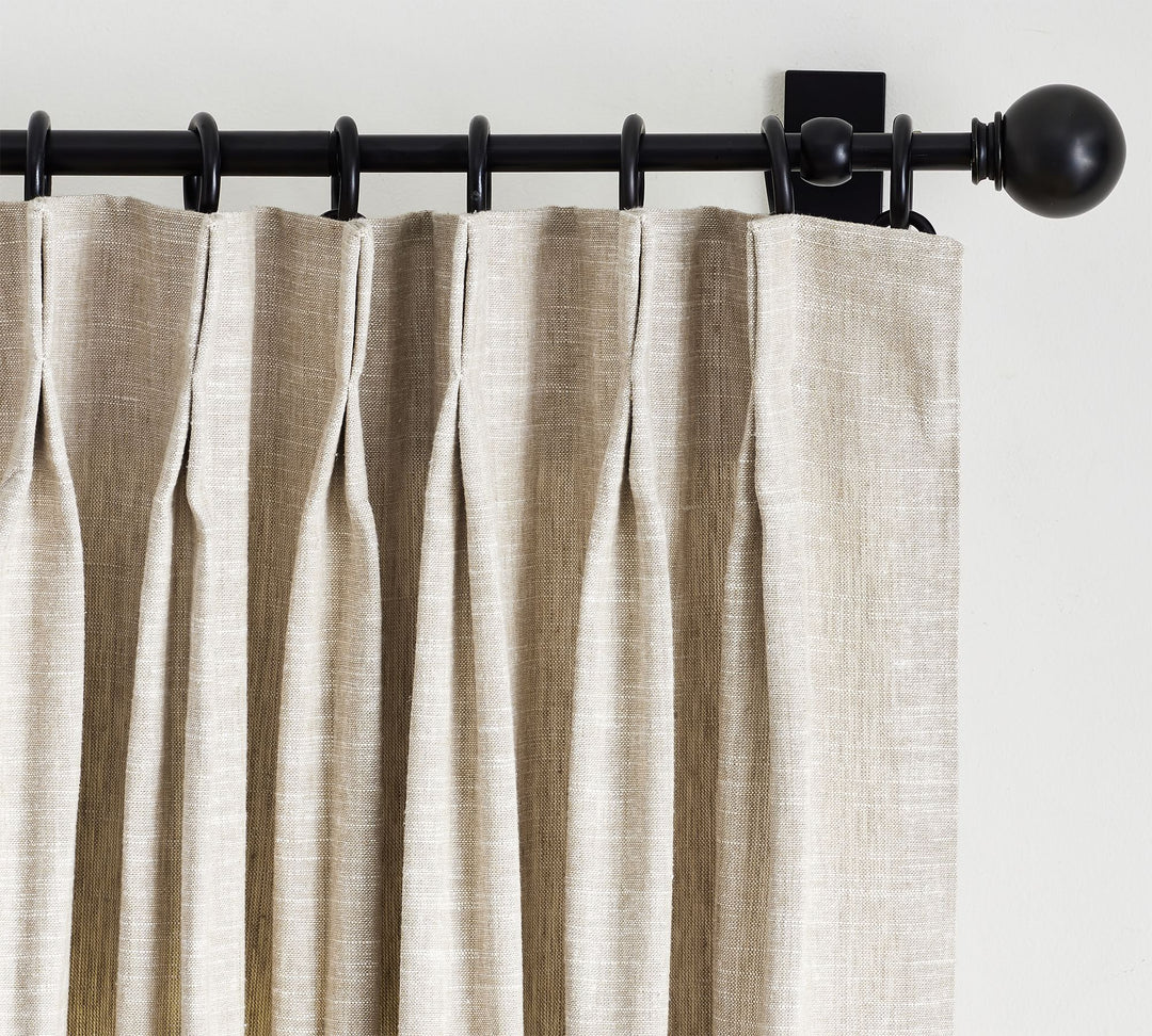 Emery Linen Pinch Pleat Curtain_Oatmeal