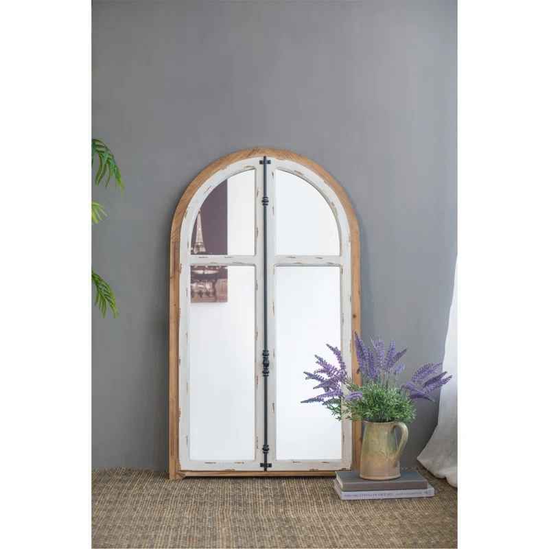 Arch Wood Wall Mirror-27.5"x48"