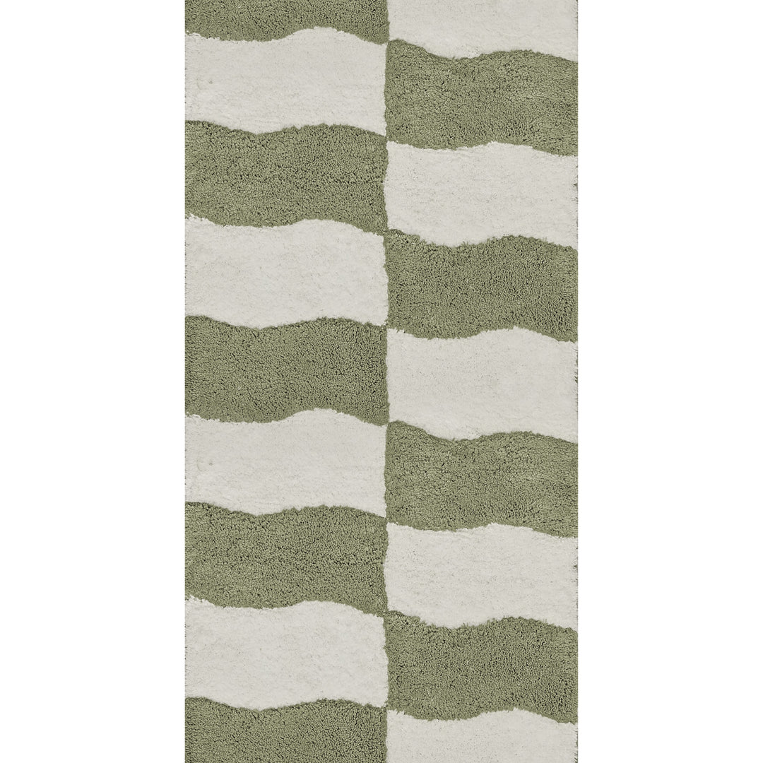 Wavy Blocks Bath Mat