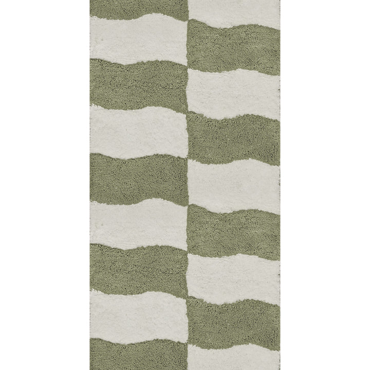 Wavy Blocks Bath Mat