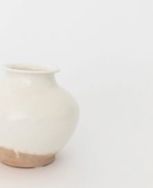 White Washed Ceramic Pot