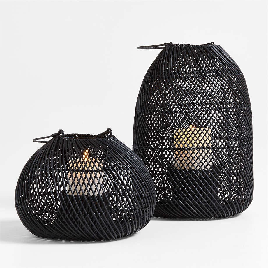Rota Black Woven Lantern 9