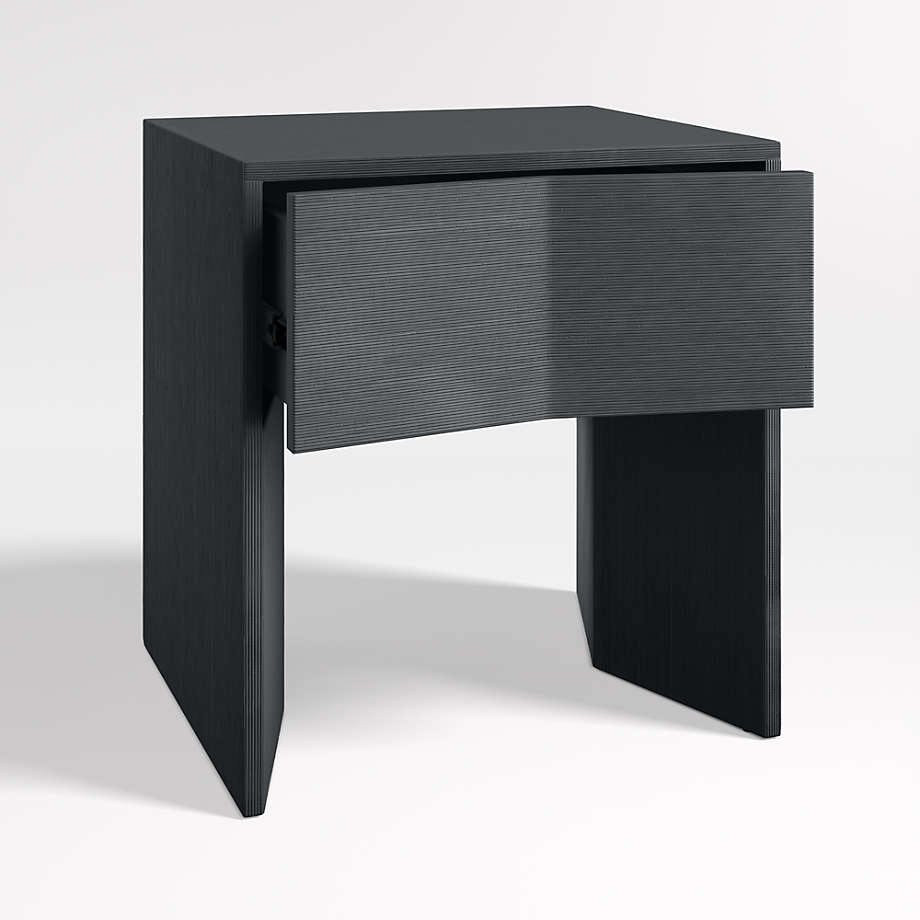 Mataro Black Nightstand with Drawer