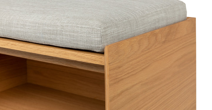 Nederin Rain Cloud Gray Oak Bench