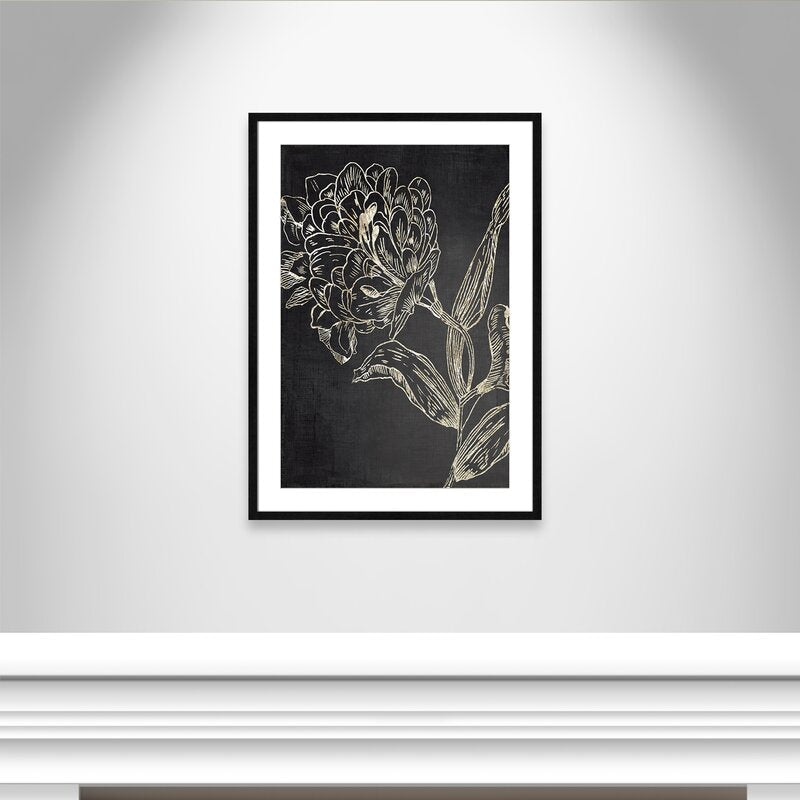 Golden Flower Folklore II by Asia Jensen With Frame 25.5"x35.5"