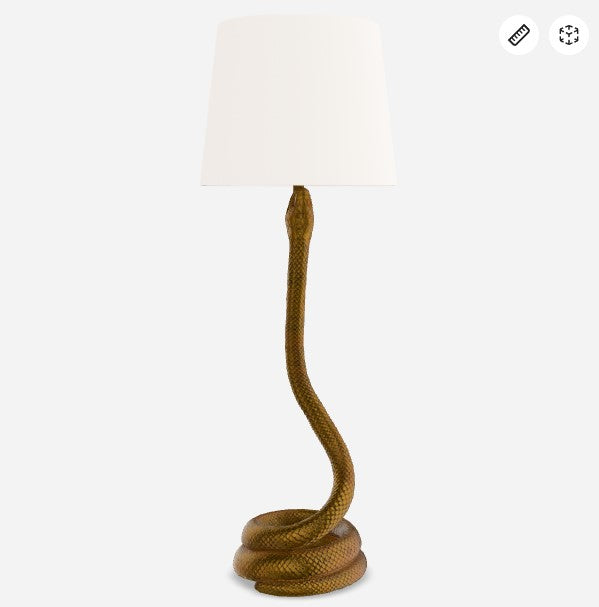 Snake Bronze Table Lamp