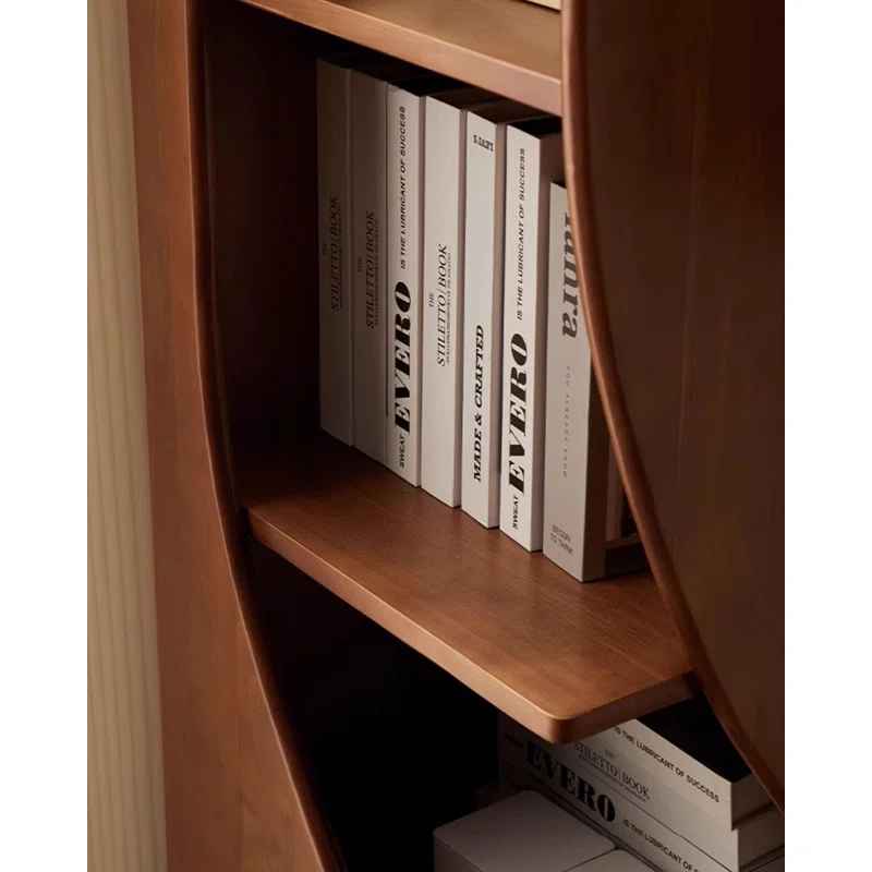 Walnut color Standard Solid Wood Bookcases