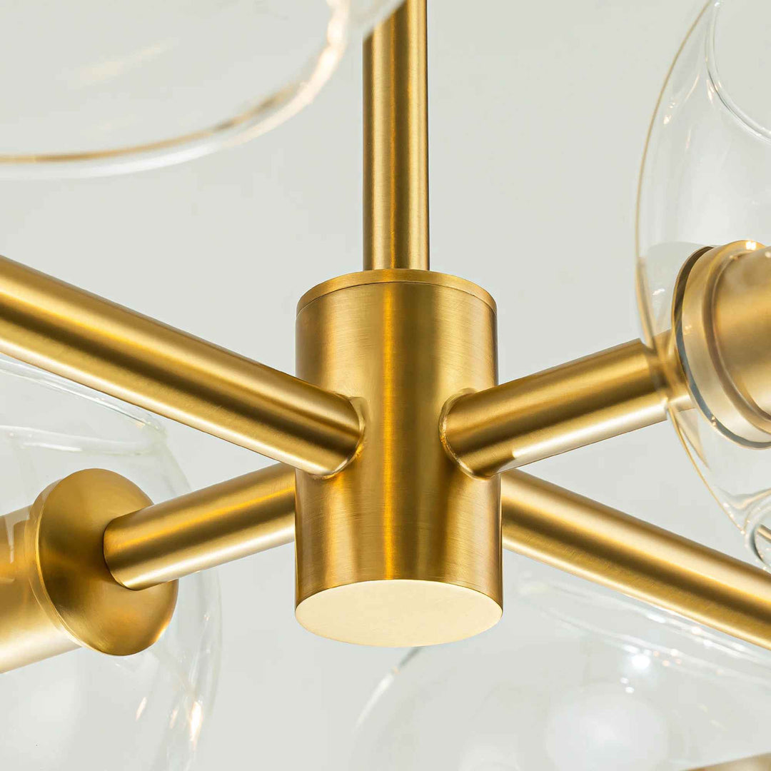 Gold Toyin 8 Light Modern Linear Kitchen Island Pendant