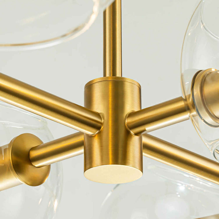 Gold Toyin 8 Light Modern Linear Kitchen Island Pendant