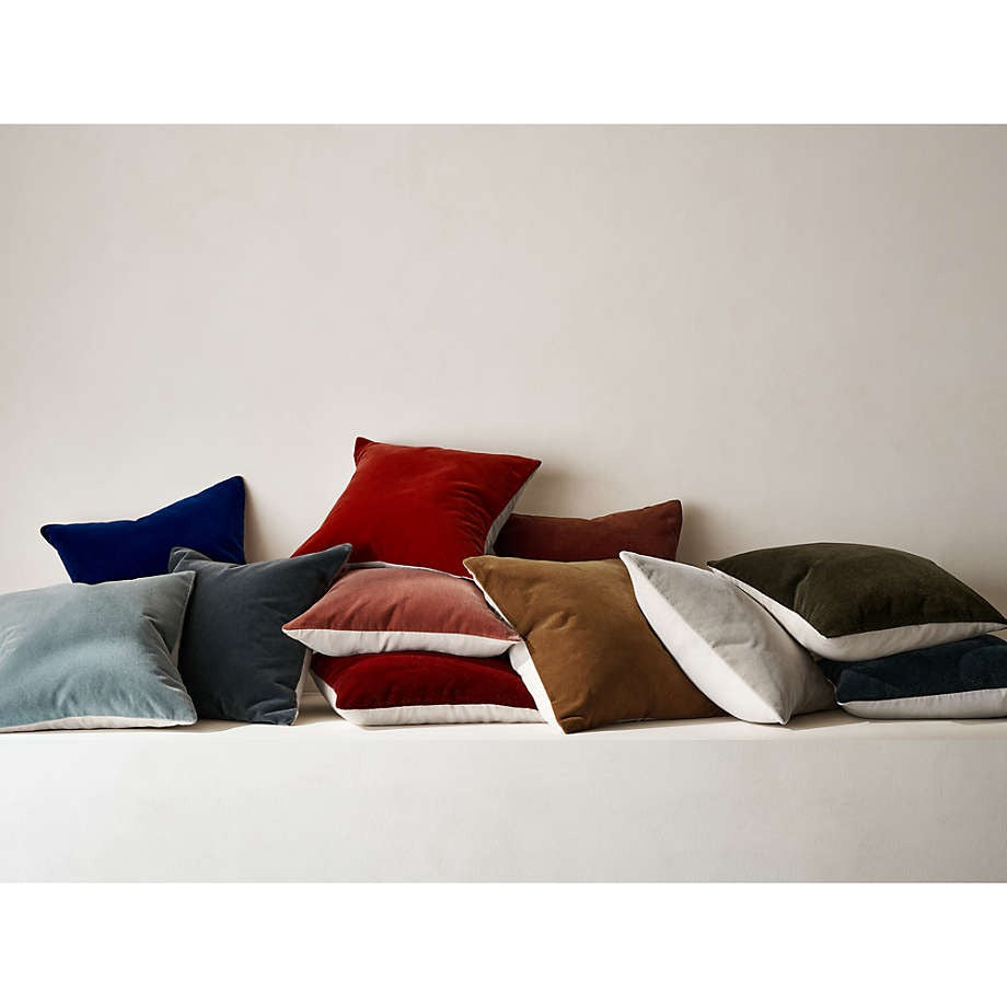 Ink Black Faux Mohair Pillow Cover 20x20