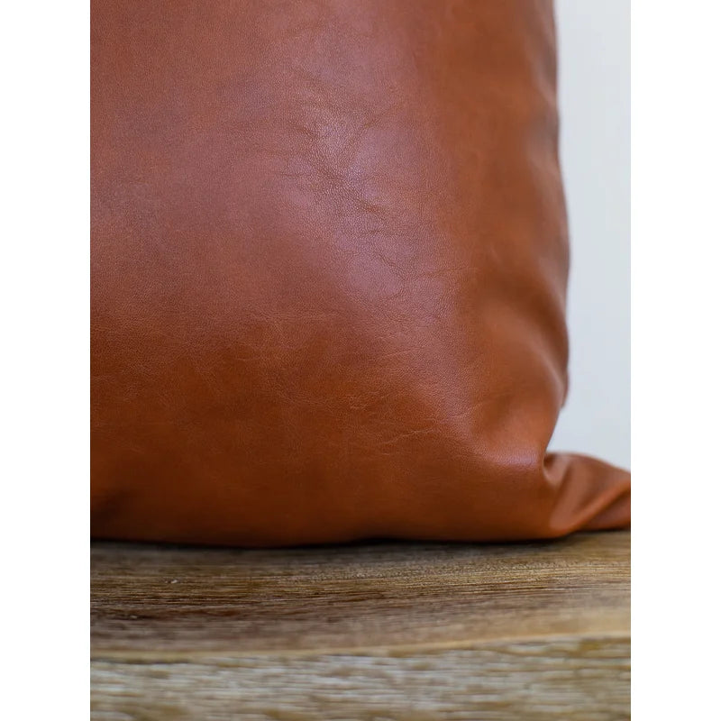 Faux Leather Pillow Cover no insert
