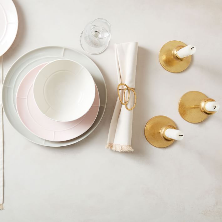 Modern Brass Candleholder Medium