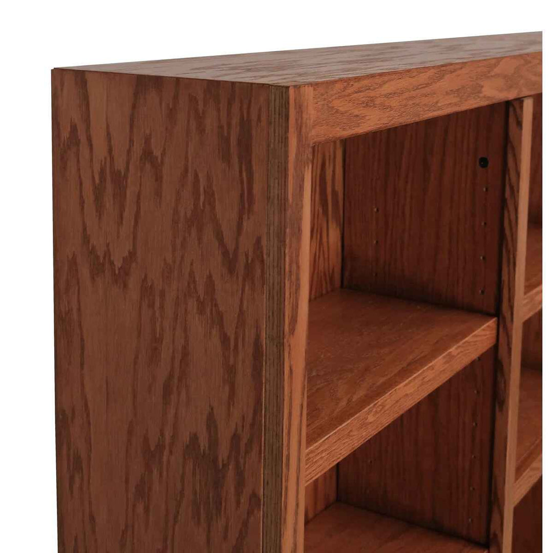 Aliette Triple Wide Wood Bookcase