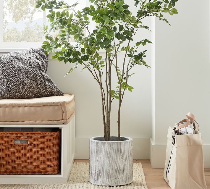 Faux Green Leaf Tree