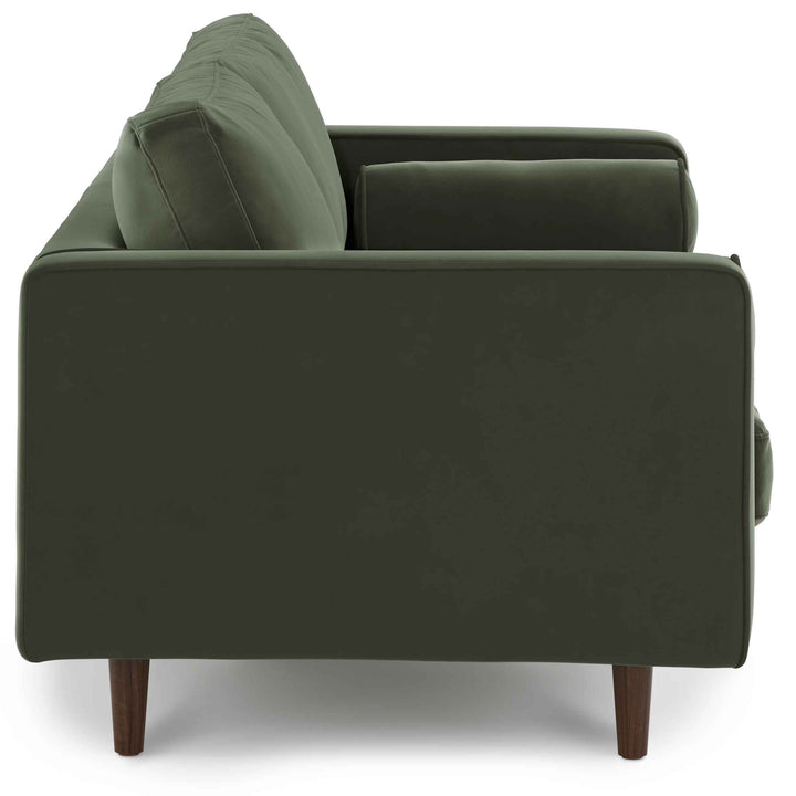 Sven Tufted Velvet Loveseat Plush Pacific Green